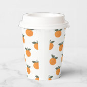 A Little Cutie Orange Gender Neutral Baby Shower 紙コップ (右)