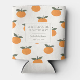 A Little Cutie Orange Gender Neutral Baby Shower 缶クーラー