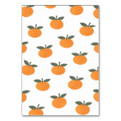 A Little Cutie Orange Gender Neutral Citrus Modern テーブルナンバー (裏面)
