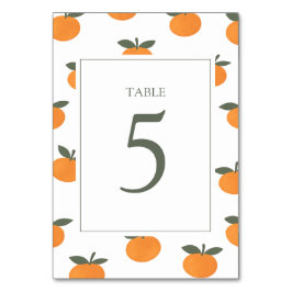 A Little Cutie Orange Gender Neutral Citrus Modern テーブルナンバー
