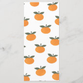 A Little Cutie Orange Gender Neutral Citrus Modern メニュー (裏面)