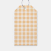 A Little Cutie Orange Gingham Citrus Baby Shower ギフトタグ (裏面)