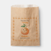 A Little Cutie Orange Gingham Citrus Baby Shower フェイバーバッグ (正面)