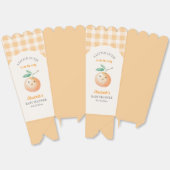 A Little Cutie Orange Gingham Citrus Baby Shower フェイバーボックス (見開き)
