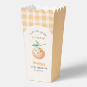 A Little Cutie Orange Gingham Citrus Baby Shower フェイバーボックス (正面)
