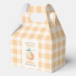 A Little Cutie Orange Gingham Citrus Baby Shower フェイバーボックス