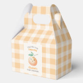 A Little Cutie Orange Gingham Citrus Baby Shower フェイバーボックス (裏面)