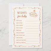 A Little Cutie Pie Baby Shower Wishes for Baby  招待状 (正面)