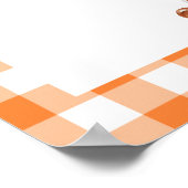 A Little Cutie Pie Fall Baby Shower Welcome Sign ポスター (角)