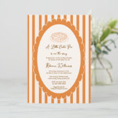 A little Cutie Pie Is On the Way Baby Shower  招待状 (スタンド正面)