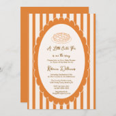 A little Cutie Pie Is On the Way Baby Shower  招待状 (正面/裏面)