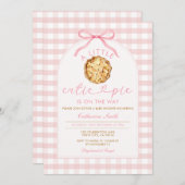 A little Cutie Pie is on the way Baby Shower Fall 招待状 (正面/裏面)