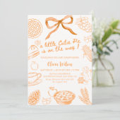 A Little Cutie Pie Is on the Way Baby Shower Party 招待状 (スタンド正面)