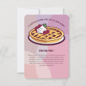 A Little Cutie Pie Minimalist Purple Baby Shower サンキューカード (正面)