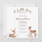 A Little Deer is on the way Baby Shower招待状 招待状 (正面)