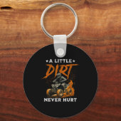 A little dirt hurt funny quad 4 wheelers atv ridin キーホルダー (正面)