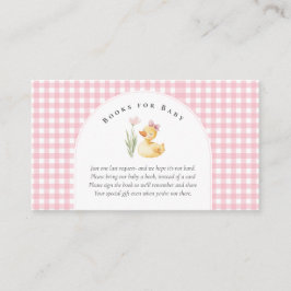 A Little Duckling is on the Way Bow Baby Shower  エンクロージャーカード