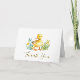 A Little Duckling is On The Way Duck Baby Shower サンキューカード