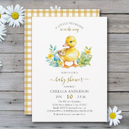 A Little Duckling is On The Way Duck Baby Shower 招待状