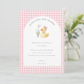 A Little Duckling Is on the Way Duck Baby Shower 招待状 (スタンド正面)