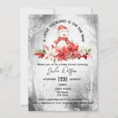 A little Duckling is on the Way Winter Christmas 招待状 (正面)