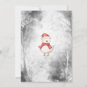 A little Duckling is on the Way Winter Christmas 招待状 (裏面)