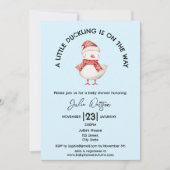A little Duckling is on the Way Winter Christmas 招待状 (正面)