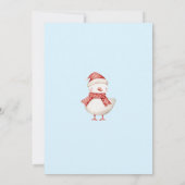 A little Duckling is on the Way Winter Christmas 招待状 (裏面)