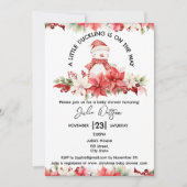 A little Duckling is on the Way Winter Christmas 招待状 (正面)