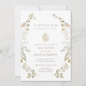 A Little Egg Is About To Hatch Baby Shower 招待状 (正面)