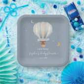 A Little Explorer Hot Air Balloon Custom ペーパープレート (パーティー)