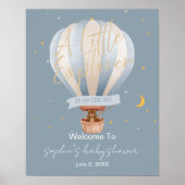 A Little Explorer Hot Air Balloon Welcome Sign ポスター (正面)
