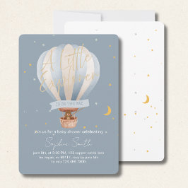 A Little Explorer Is On The Way Cute Teddy Bear 招待状