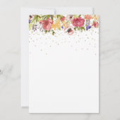 A Little Fairy is on the way Baby Shower金ゴールド 招待状 (裏面)