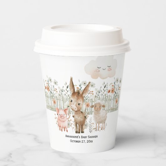 A Little Farmhand Baby Shower |  紙コップ (正面)