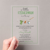 A Little Fisherman Acrylic Baby Shower Invitation アクリル招待状 (インサイチュ (ポータブル))