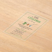 A Little Fisherman Acrylic Baby Shower Invitation アクリル招待状 (レイダウン)