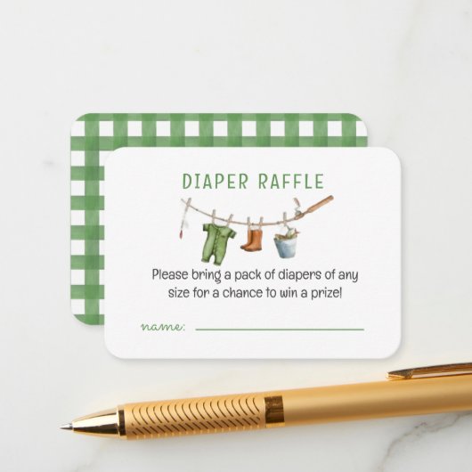 A Little Fisherman Baby Diaper Raffle エンクロージャーカード (正面/裏面インサイチュ)