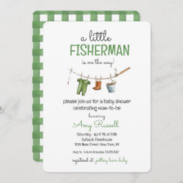 A Little Fisherman Baby Shower Invitation 招待状