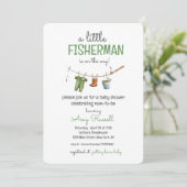 A Little Fisherman Baby Shower Invitation 招待状 (スタンド正面)