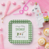 A Little Fisherman Baby Shower Square ペーパープレート (パーティー)