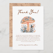 A Little Fun-Guy Mushroom Baby Shower  サンキューカード (正面/裏面)