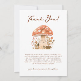 A Little Fun-Guy Mushroom Baby Shower サンキューカード