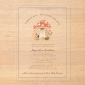 A Little Fun Guy Mushroom Fall Baby Shower  アクリル招待状 (正面)