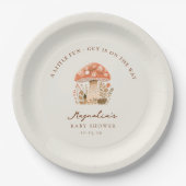 A Little Fun Guy Mushroom Fall Baby Shower  ペーパープレート (正面)