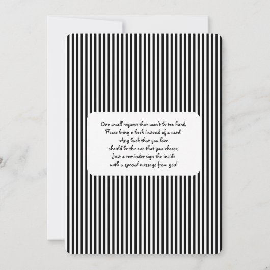 A little Gentleman Baby Shower Boy 招待状 (裏面)