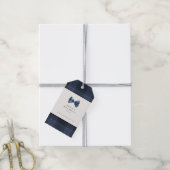 A Little Gentleman is on his way Baby Shower ギフトタグ (より糸付き)