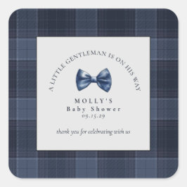 A Little Gentleman is on his way Baby Shower  スクエアシール