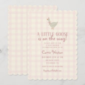 A Little Goose Girl Baby Shower Invitation 招待状 (正面/裏面)
