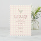 A Little Goose Girl Baby Shower Invitation 招待状 (スタンド正面)